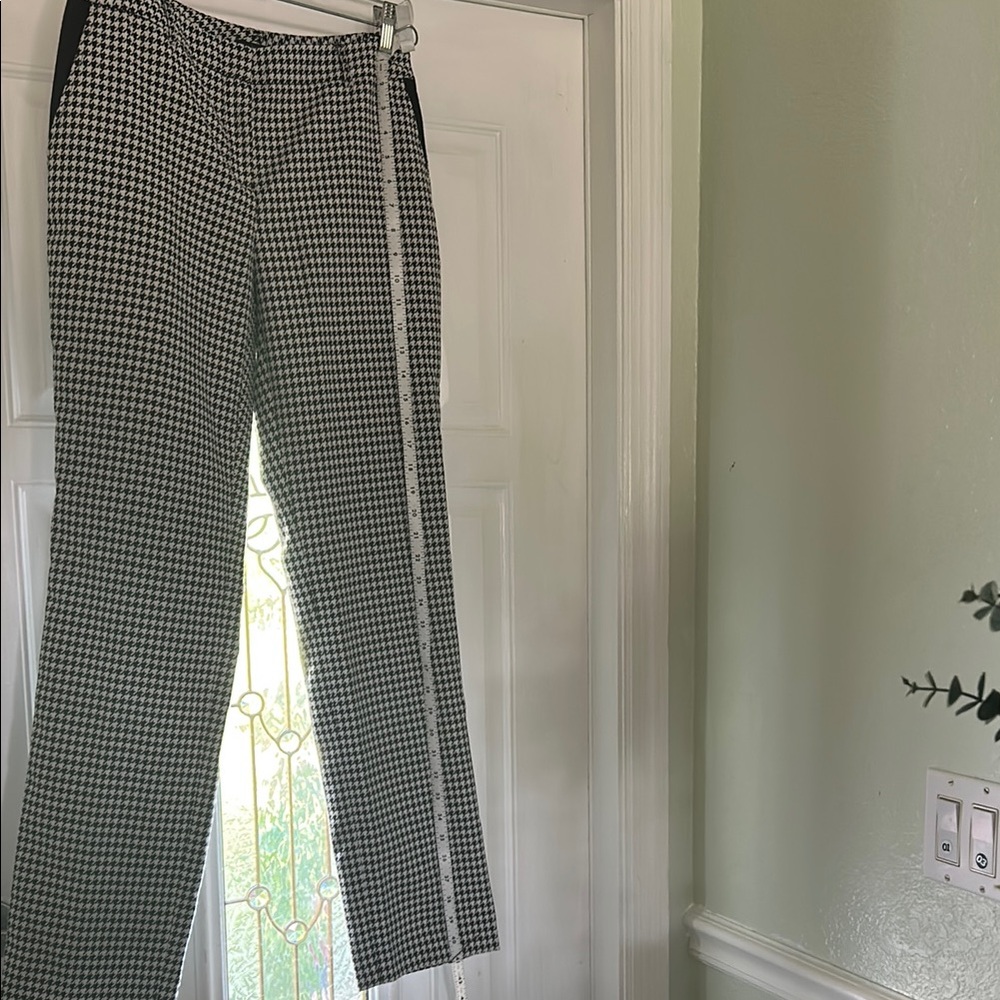 Jones New York Black and White Houndstooth Straight Leg Pants - Picture 4 of 12